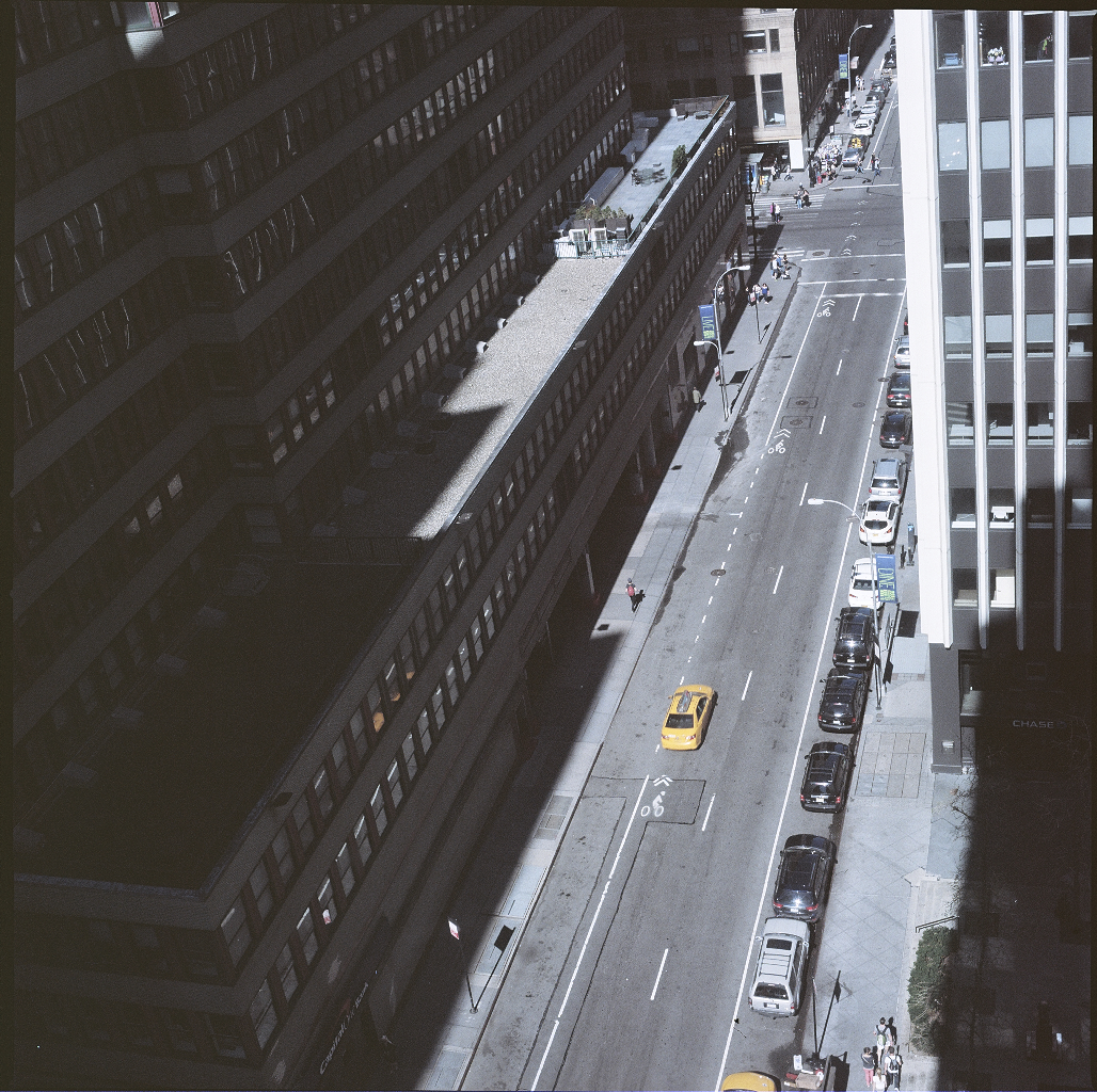 New York, strada e taxi giallo
